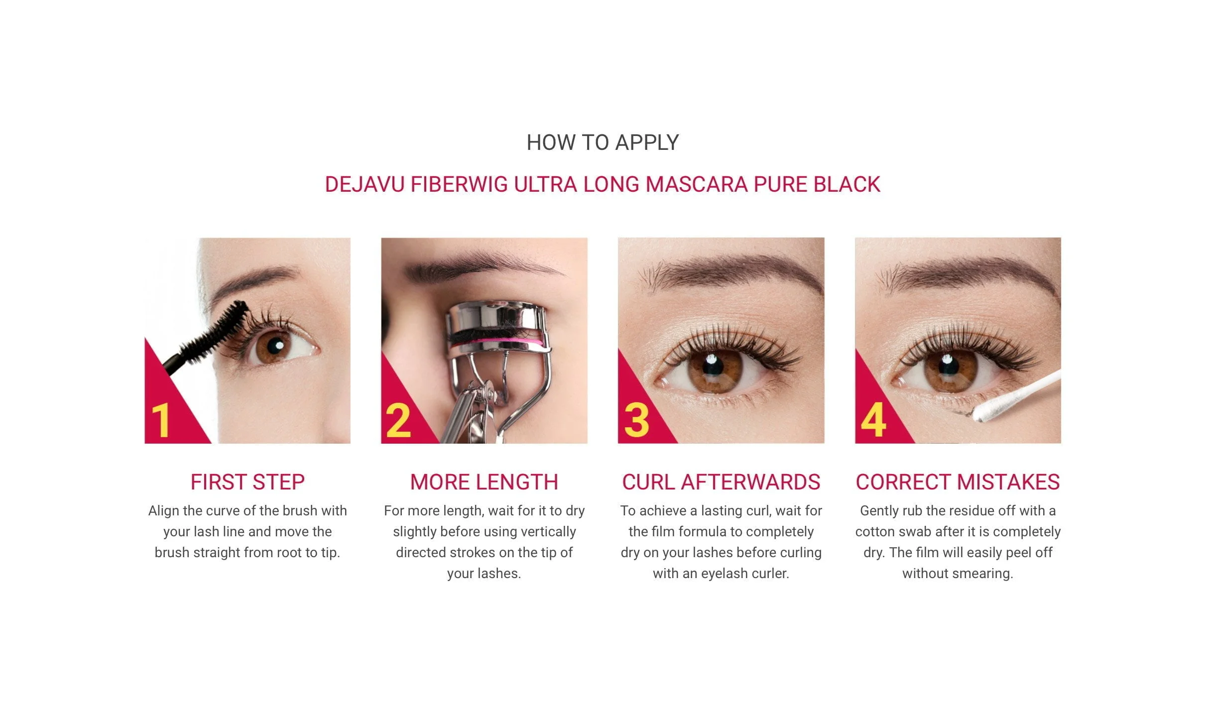 Dejavu Fiberwig Ultra Long Mascara by IMJU, Natural Brown - Image 3
