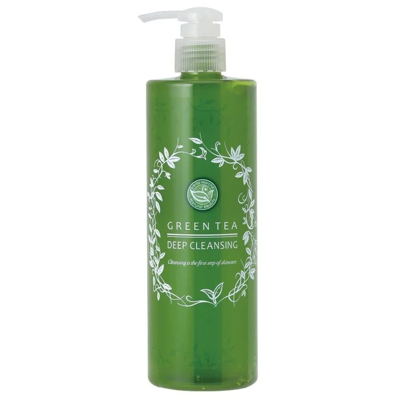 日本SANTA MARCHE 綠茶AHA美肌深層卸妝去角質凝膠 400ml