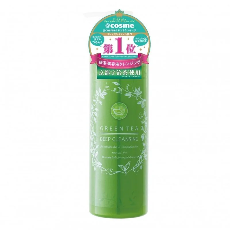 日本SANTA MARCHE 綠茶AHA美肌深層卸妝去角質凝膠 400ml：圖片 3