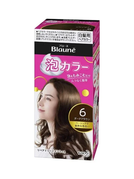 Blaune Creamy Foam Hair Color #6 Dark Brown