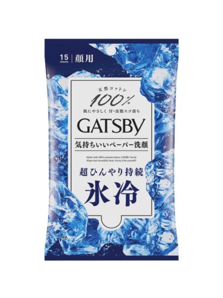日本GATSBY 超冰涼清爽型濕面巾，15張入