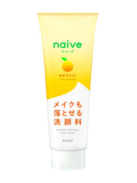 Naive Yuzu Ceramide Makeup Remover Facial Cleanser by KRACIE, 7.1oz