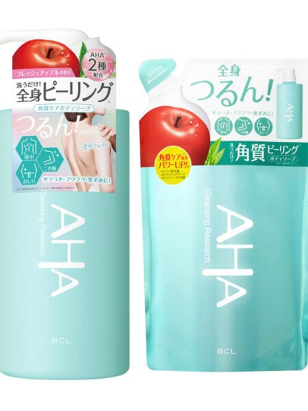 日本BCL AHA果酸去角質沐浴露 480ml + 400ml補充裝